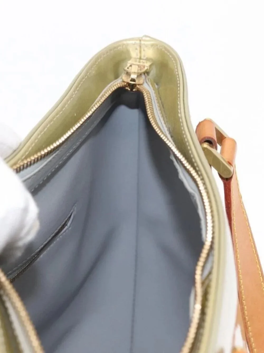 LOUIS VUITTON Monogram Vernis Houston Hand Bag Gris M91053 LV Auth 157738 - Picture 12 of 16